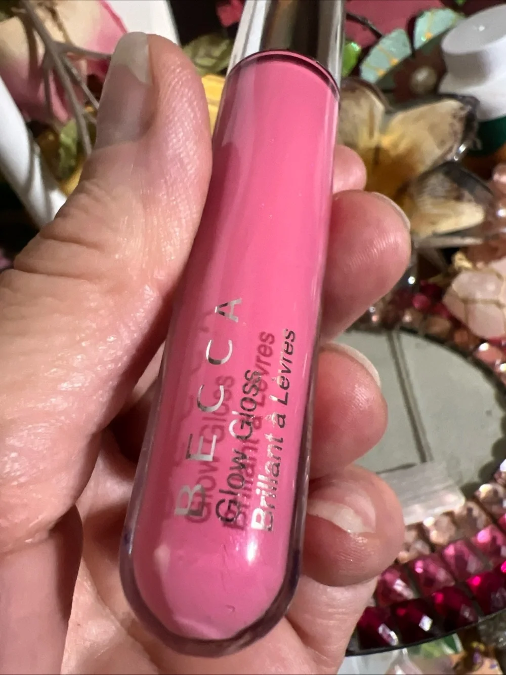 BECCA Pink Cream Gloss — Luminous Bubblegum Pink CAMELLIA shiny